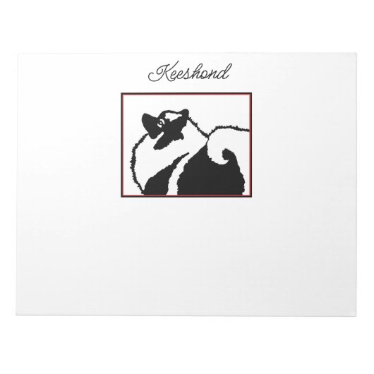 Bloc-note Keeshond Graphics - Cute Original Chig Art (Devant)