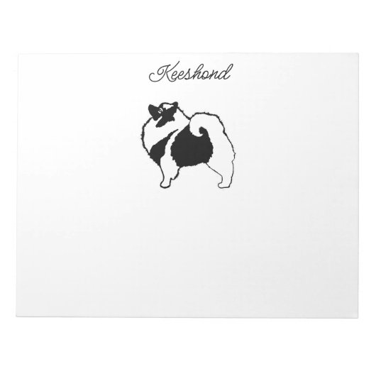 Bloc-note Keeshond Graphics - Cute Original Chig Art (Devant)