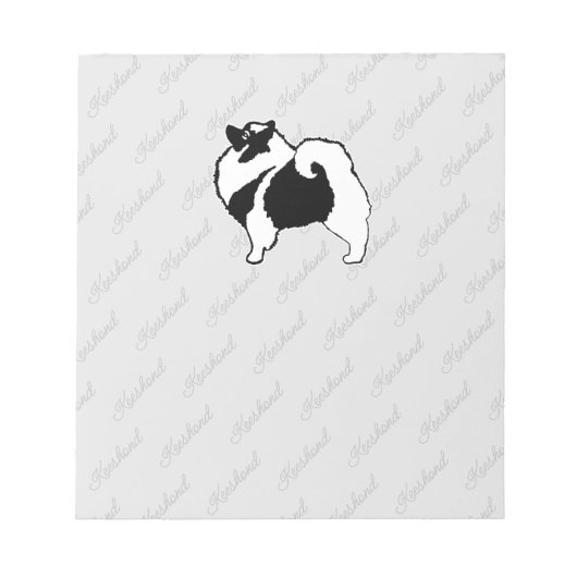 Bloc-note Keeshond Graphics - Cute Original Chig Art (Devant)