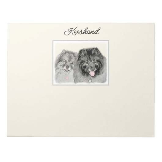 Bloc-note Keeshond Graphics Keeshond Maman et son (Devant)