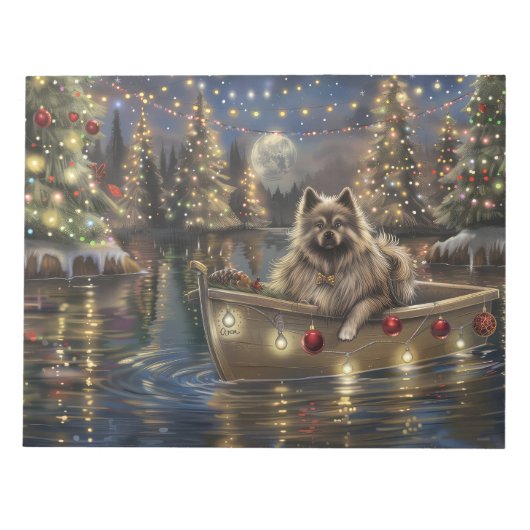 Bloc-note Keeshond Noël Festive Voyage (Devant)