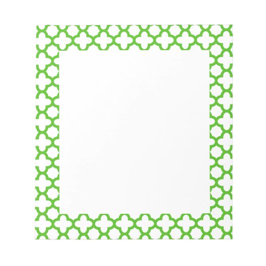 Bloc-note Kelly Green Quatrefoil Motif (Devant)