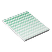 Bloc-note Kelly landes de bonbons vertes et blanches (Incliné)