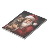 Bloc-note Kelpie australien avec le Père Noël Noël (Tourné)