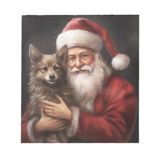 Bloc-note Kelpie australien avec le Père Noël Noël (Devant)