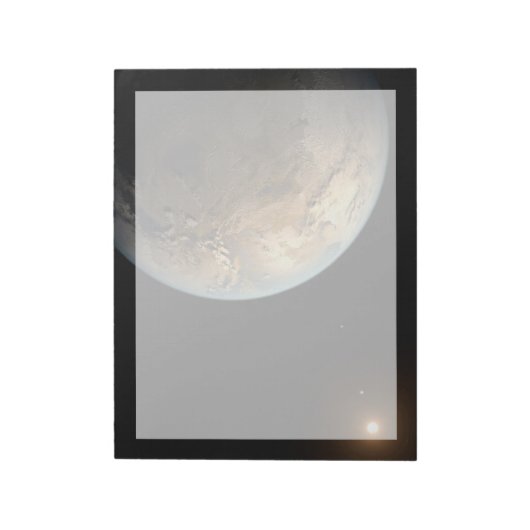 Bloc-note Kepler-186f Orbitant Une Étoile Éloignée. (Tourné)