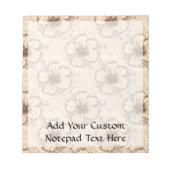 Bloc-note Khaki et fleur Brown d'Hibiscus (Devant)