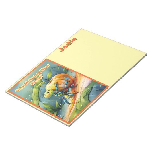 Bloc-note Kid Affirmation: "I Try My Best and Never Give Up" (Incliné)