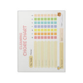 Bloc-note Kids Cleaning Chore Chart Weekly Reward Tracker (Tourné)