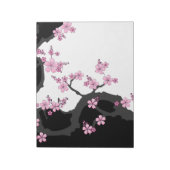 Bloc-note Kimono japonais Sakura noir et blanc (Tourné)