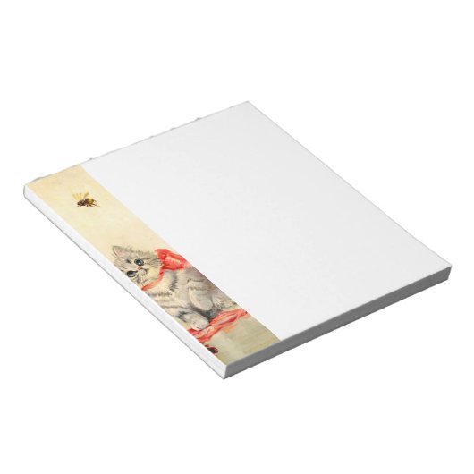 Bloc-note Kitten avec ruban rouge (Incliné)