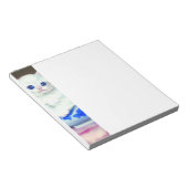 Bloc-note Kitten blanc vintage aux fleurs roses (Incliné)