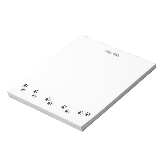 Bloc-note Kitty Kitty Empreintes de pattes Note Pad (Tourné)