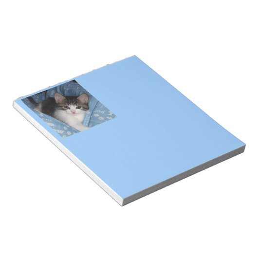 Bloc-note Kitty sur bleu (Incliné)