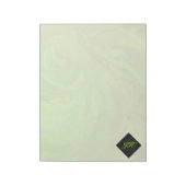 Bloc-note Kiwi Bash Vert et noir Monogramme (Tourné)