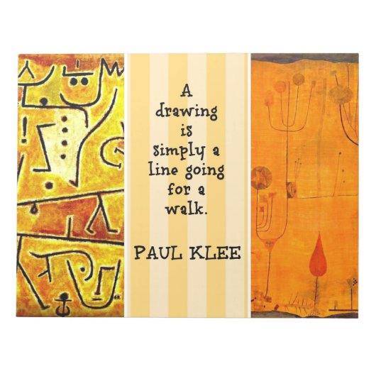 Bloc-note Klee - Citation et Peintures (Devant)