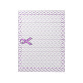 Bloc-note Knit de sensibilisation au ruban rose de style cri (Tourné)