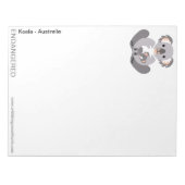 Bloc-note KOALA - Amoureux des animaux - Australie-Marsupial (Devant)