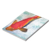 Bloc-note Kohaku Koi poisson japonais art aquarelle (Tourné)