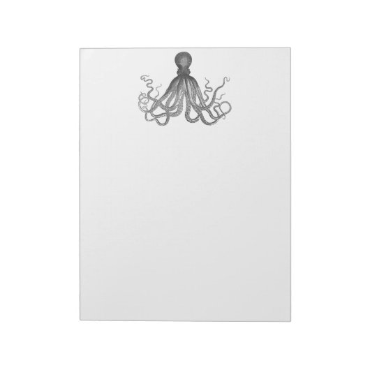 Bloc-note Kraken - Octopus géant noir / Cthulu (Tourné)