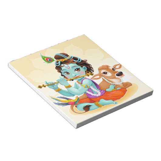 Bloc-note Krishna Indian God playing (Incliné)