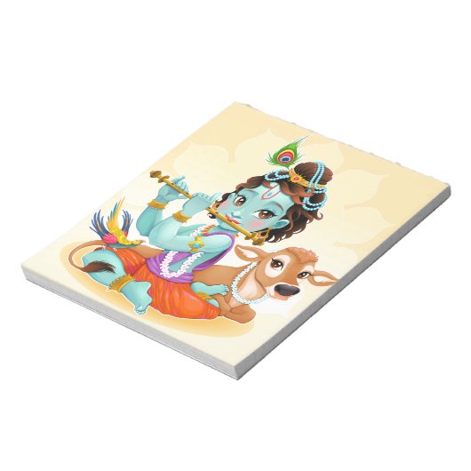 Bloc-note Krishna Indian God playing (Tourné)