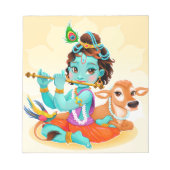 Bloc-note Krishna Indian God playing (Devant)