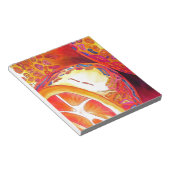 Bloc-note Kumquats orange citrus aquarelle art de fruit (Incliné)