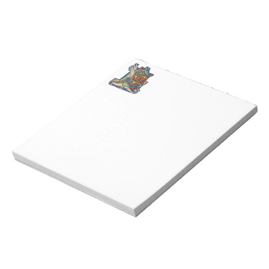 Bloc-note L initial éclairé (Tourné)