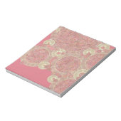 Bloc-note la couleur florale de motif rose abstrait (Tourné)