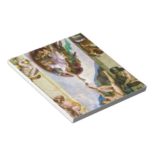 Bloc-note La création d'Adam par Michel-Ange (Incliné)