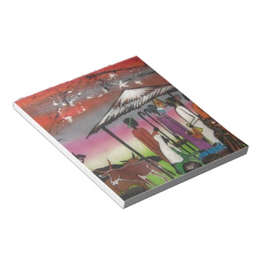 Bloc-note La crèche de Noël africaine (Incliné)