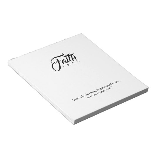 Bloc-note La foi au-dessus de la peur blanche (Incliné)