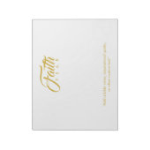 Bloc-note La foi sur la peur or et blanc (Tourné)