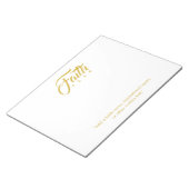 Bloc-note La foi sur la peur or et blanc (Incliné)