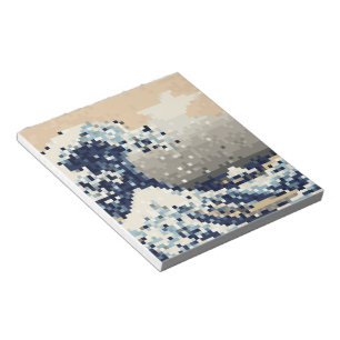 Bloc-note La Grande vague au large de Kanagawa 8 bits Pixel 