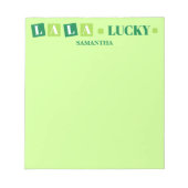 Bloc-note La La Lucky Saint-Patrick Personalisé (Devant)
