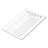 Bloc-note La liberté commence ici | Simple Élégant Minimalis (Incliné)