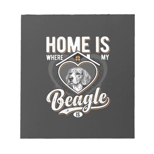 Bloc-note La maison est où est mon Beagle_1 (Devant)