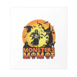 Bloc-note La maman des monstres Halloween Monstre Fantôme Sq