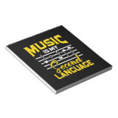 Bloc-note La musique enseignante est ma langue seconde (Incliné)