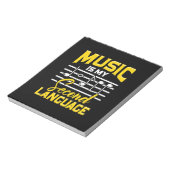 Bloc-note La musique enseignante est ma langue seconde (Tourné)