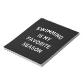 Bloc-note La natation est ma saison préférée nageurs (Tourné)