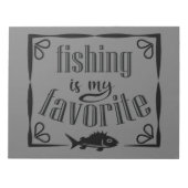 Bloc-note La pêche est ma citation préférée (Devant)