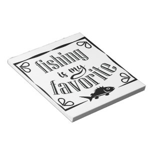 Bloc-note La pêche est ma citation préférée