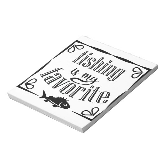 Bloc-note La pêche est ma citation préférée (Tourné)