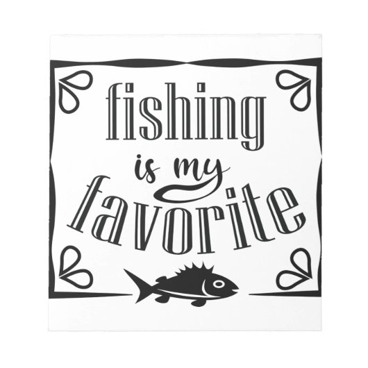 Bloc-note La pêche est ma citation préférée (Devant)