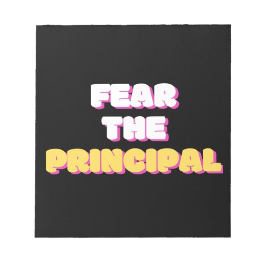 Bloc-note La peur du principal (Devant)