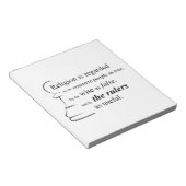 Bloc-note La religion est utile (Incliné)