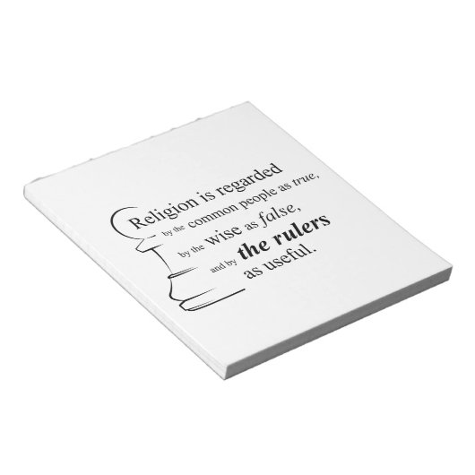 Bloc-note La religion est utile (Incliné)